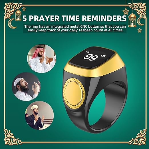 Qibla Ring Tasbih Counter